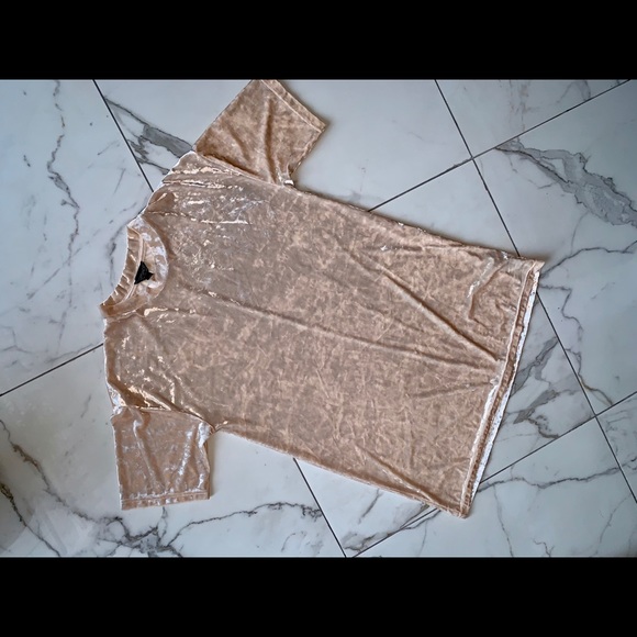 VELVET TSHIRT DRESS - Picture 2 of 3